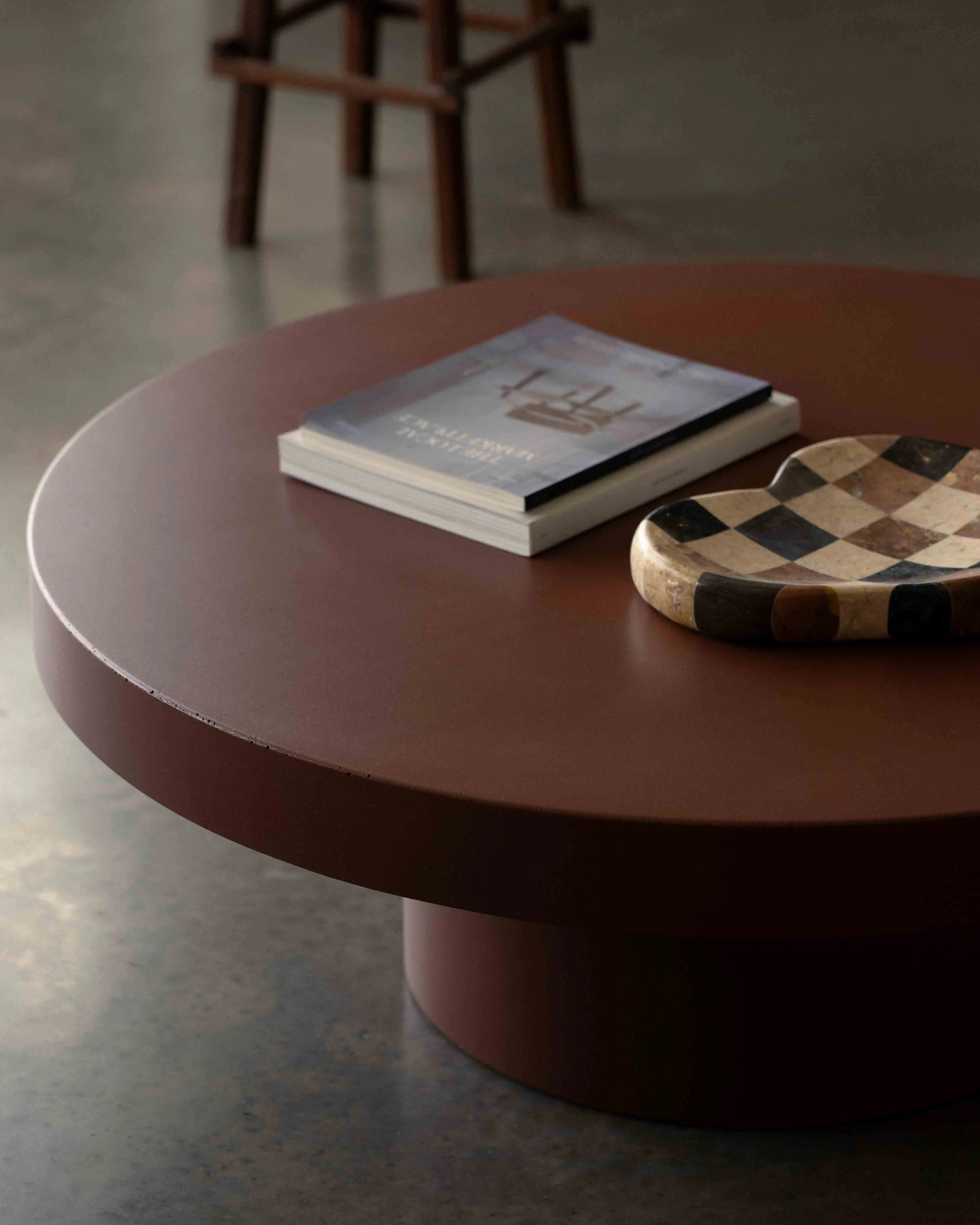 The Siena Concrete Coffee Table in Terra