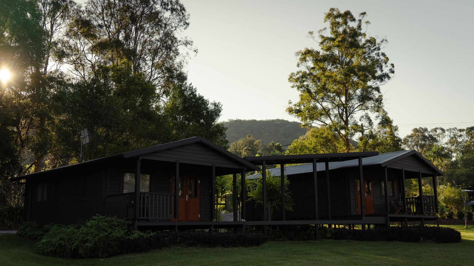 The two cabins at Yarrabee Place.