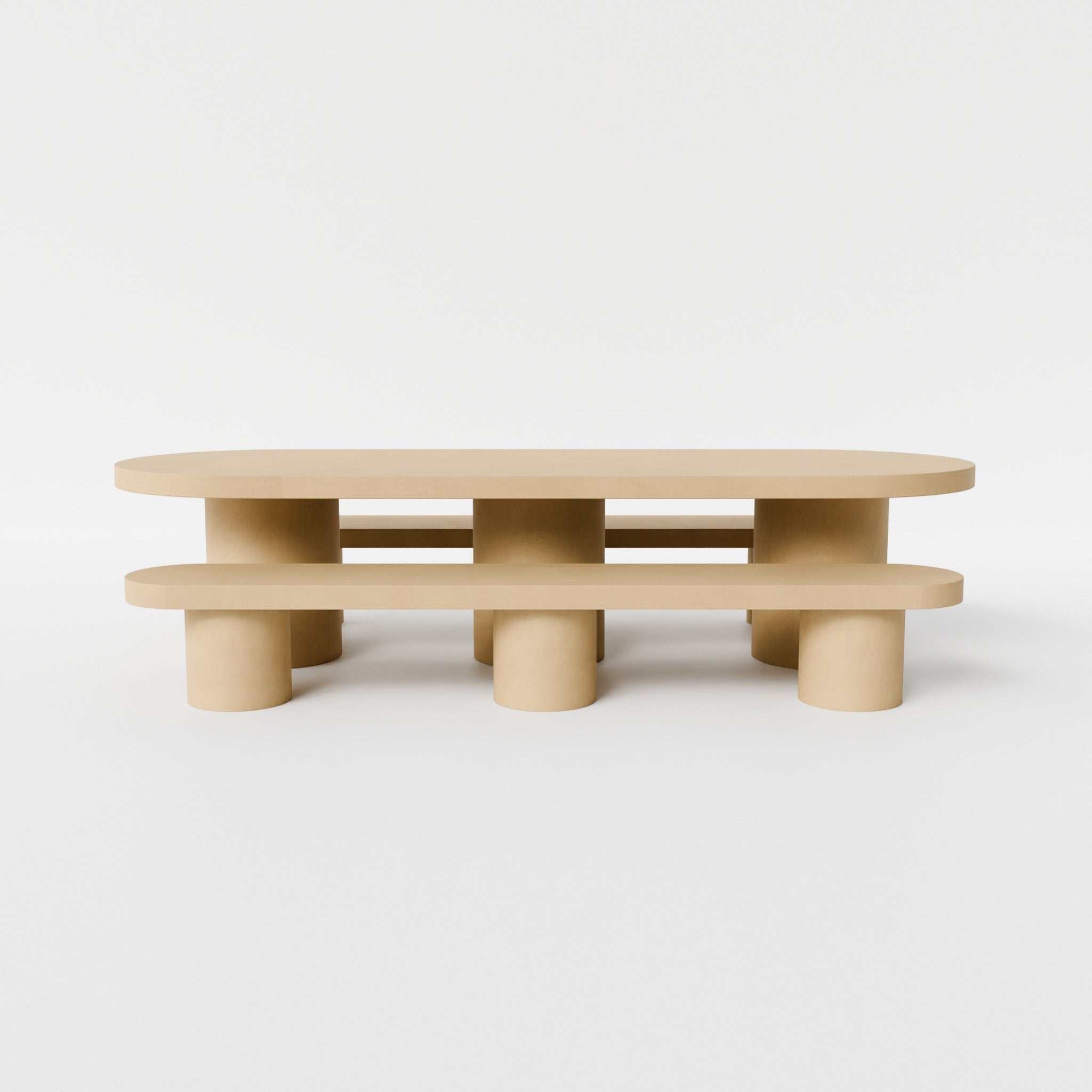 Bisque / With 2 Bench Seats