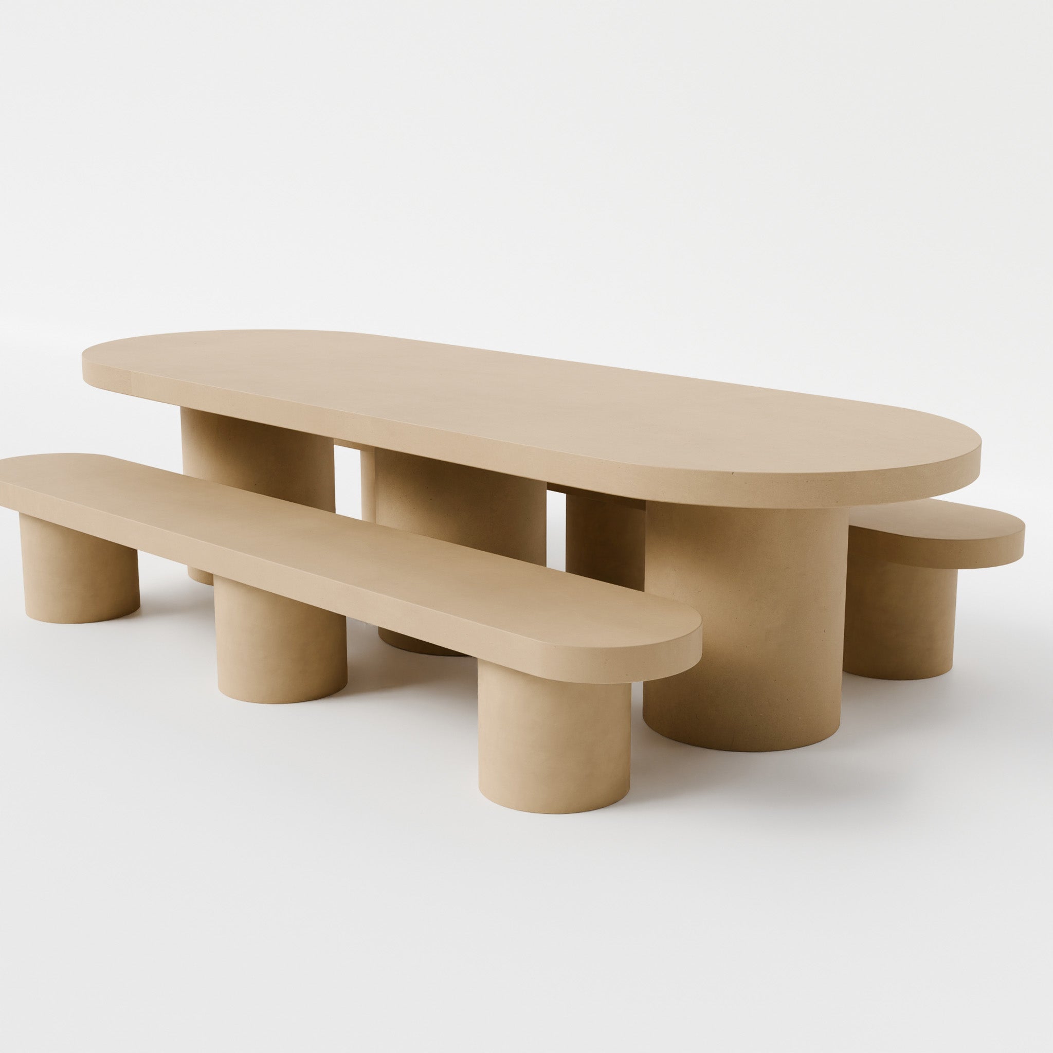 Bisque / With 2 Bench Seats