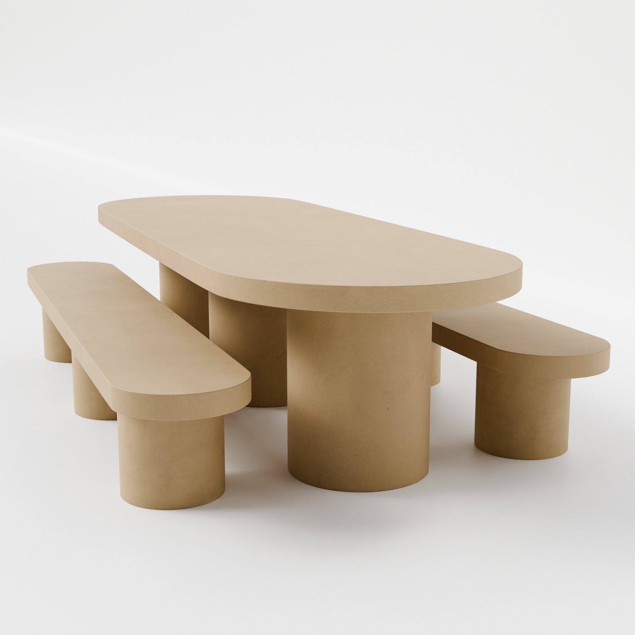 Bisque / With 2 Bench Seats