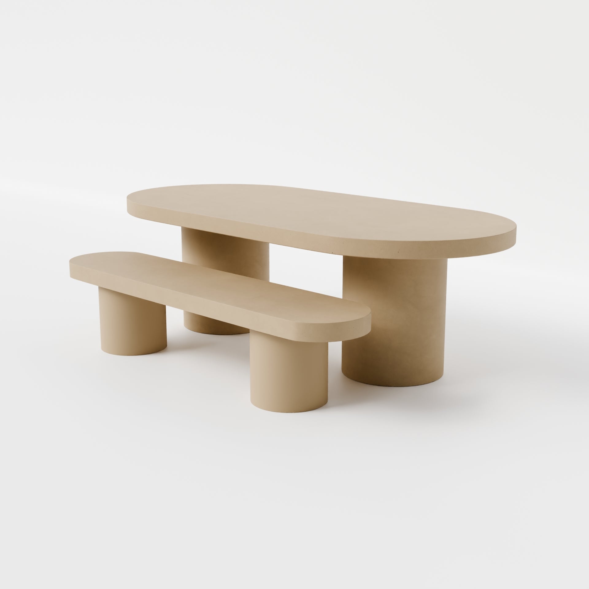 Bisque / With 1 Bench Seat
