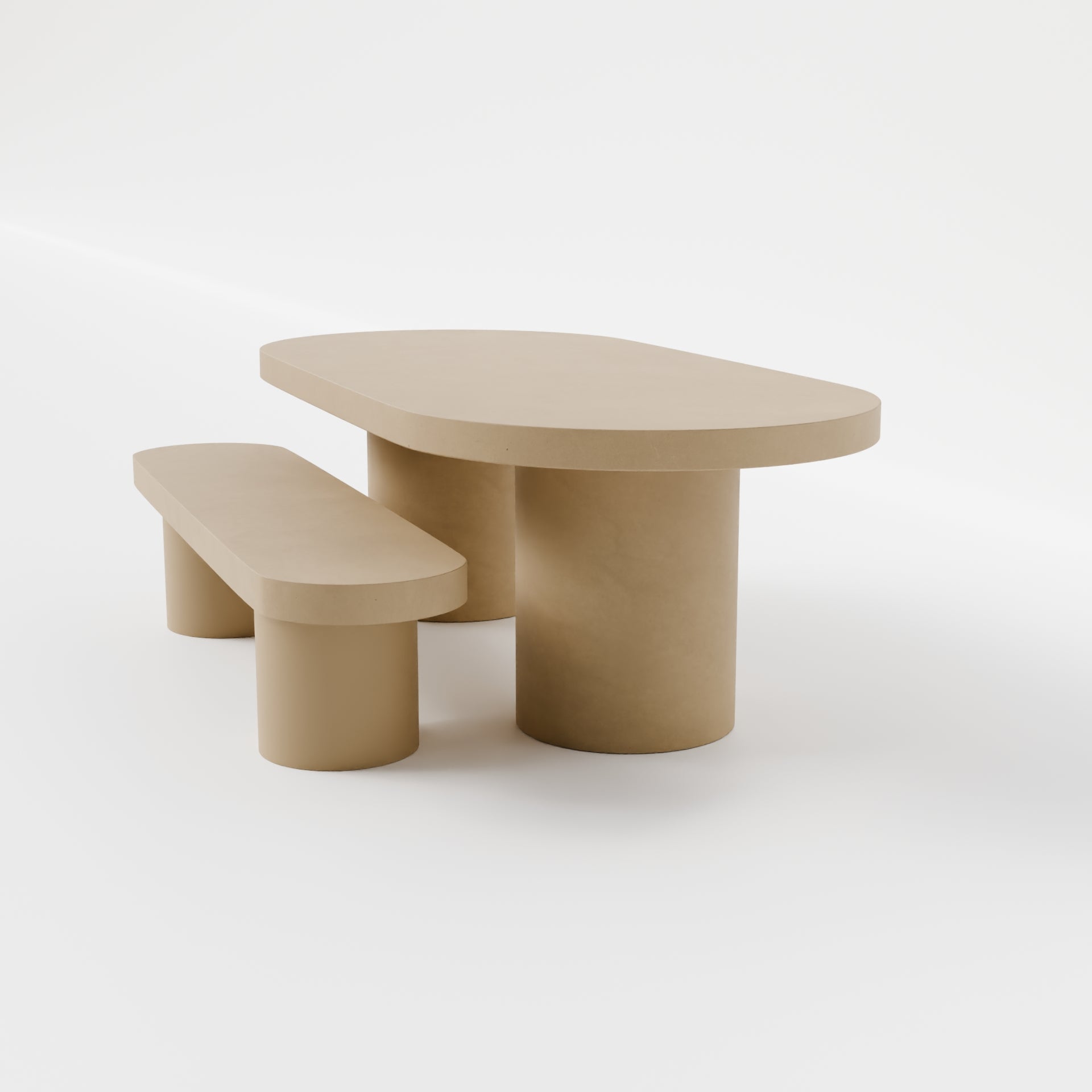 Bisque / With 1 Bench Seat