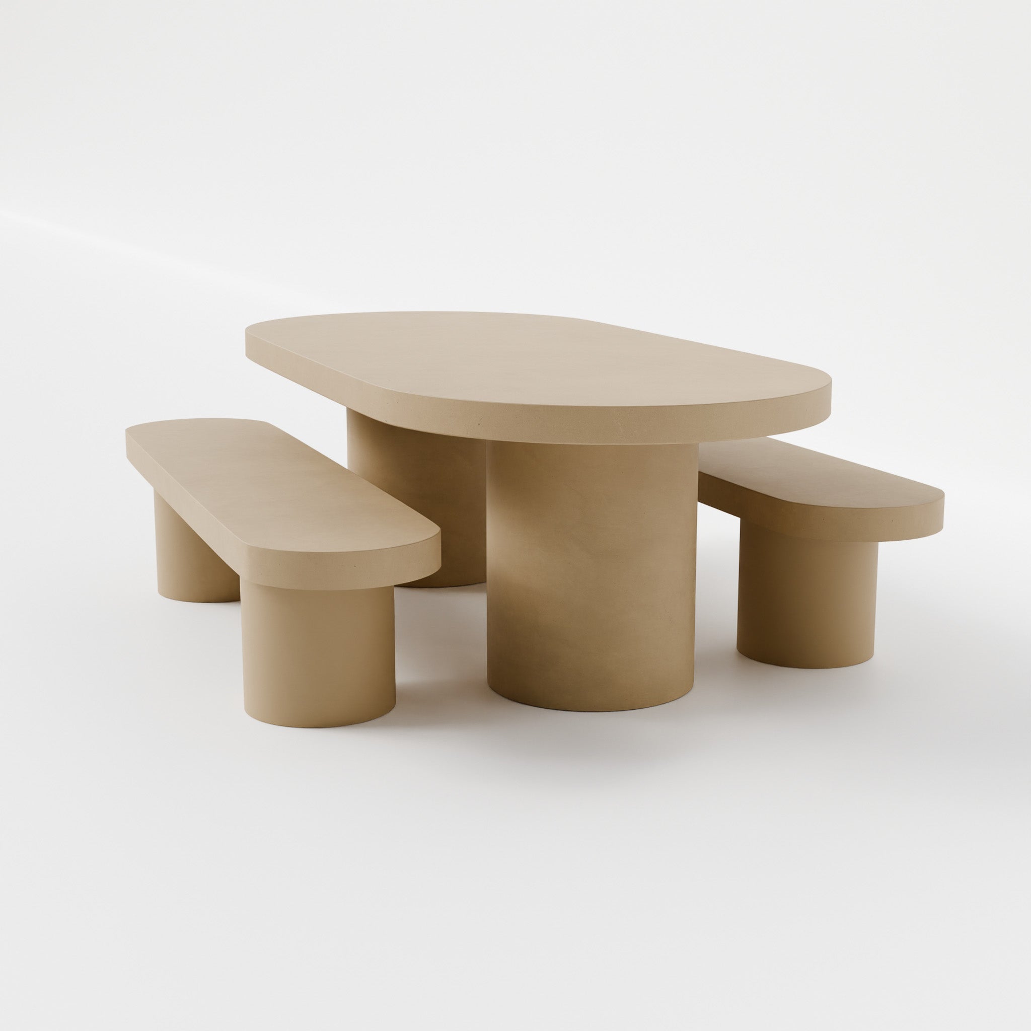 Bisque / With 2 Bench Seats