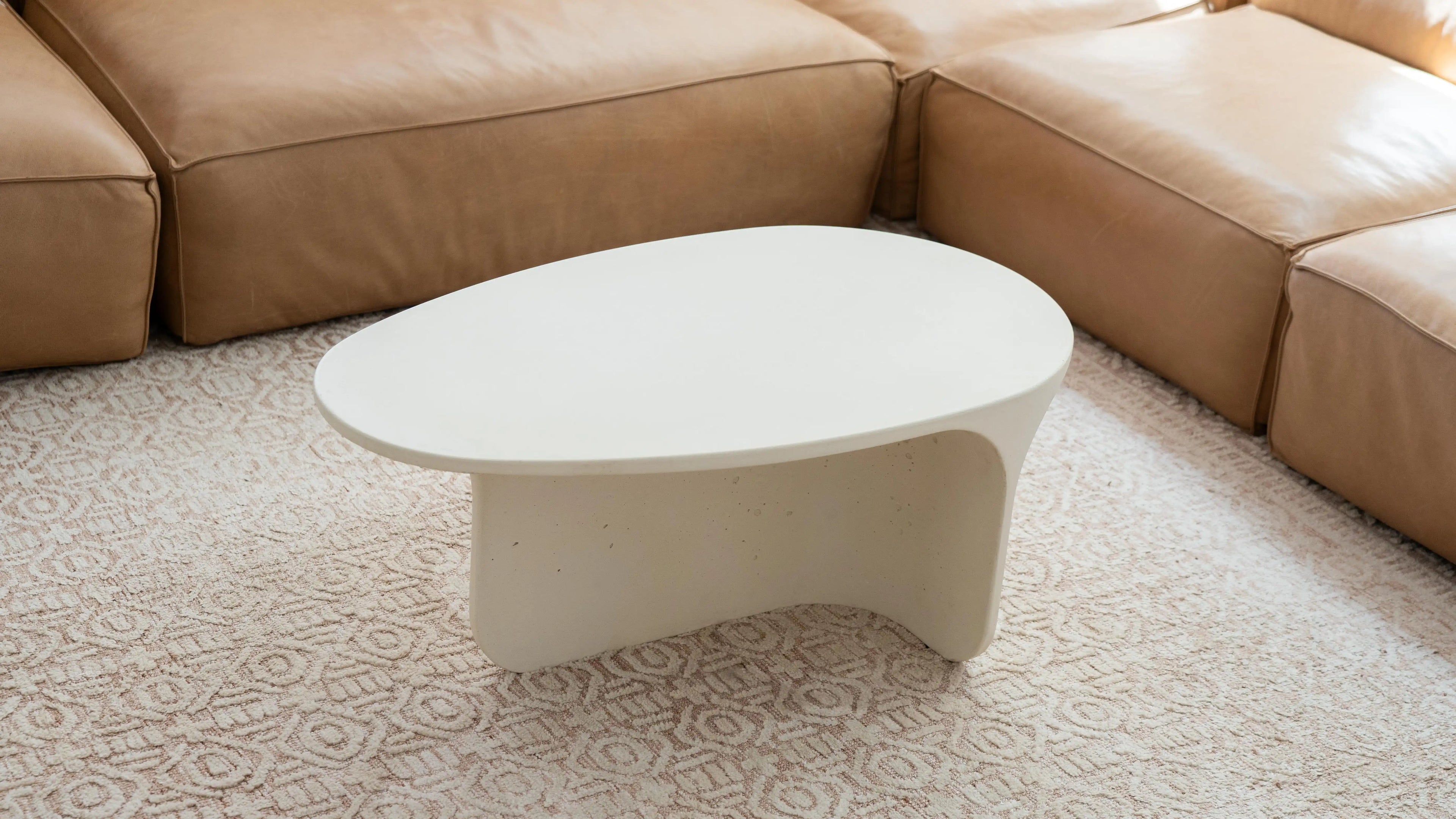 Load video: Riviera Concrete Coffee Table Product Video
