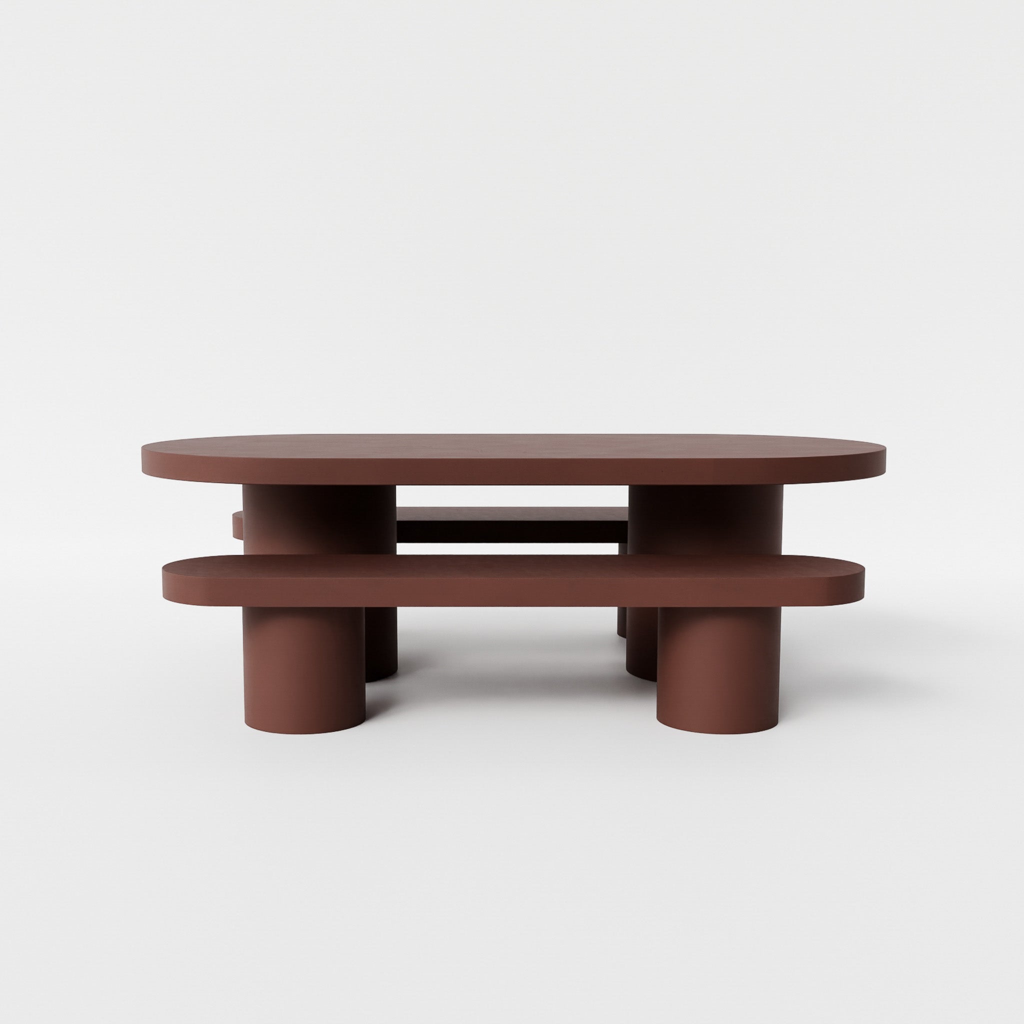 Merlot / With 2 Bench Seats