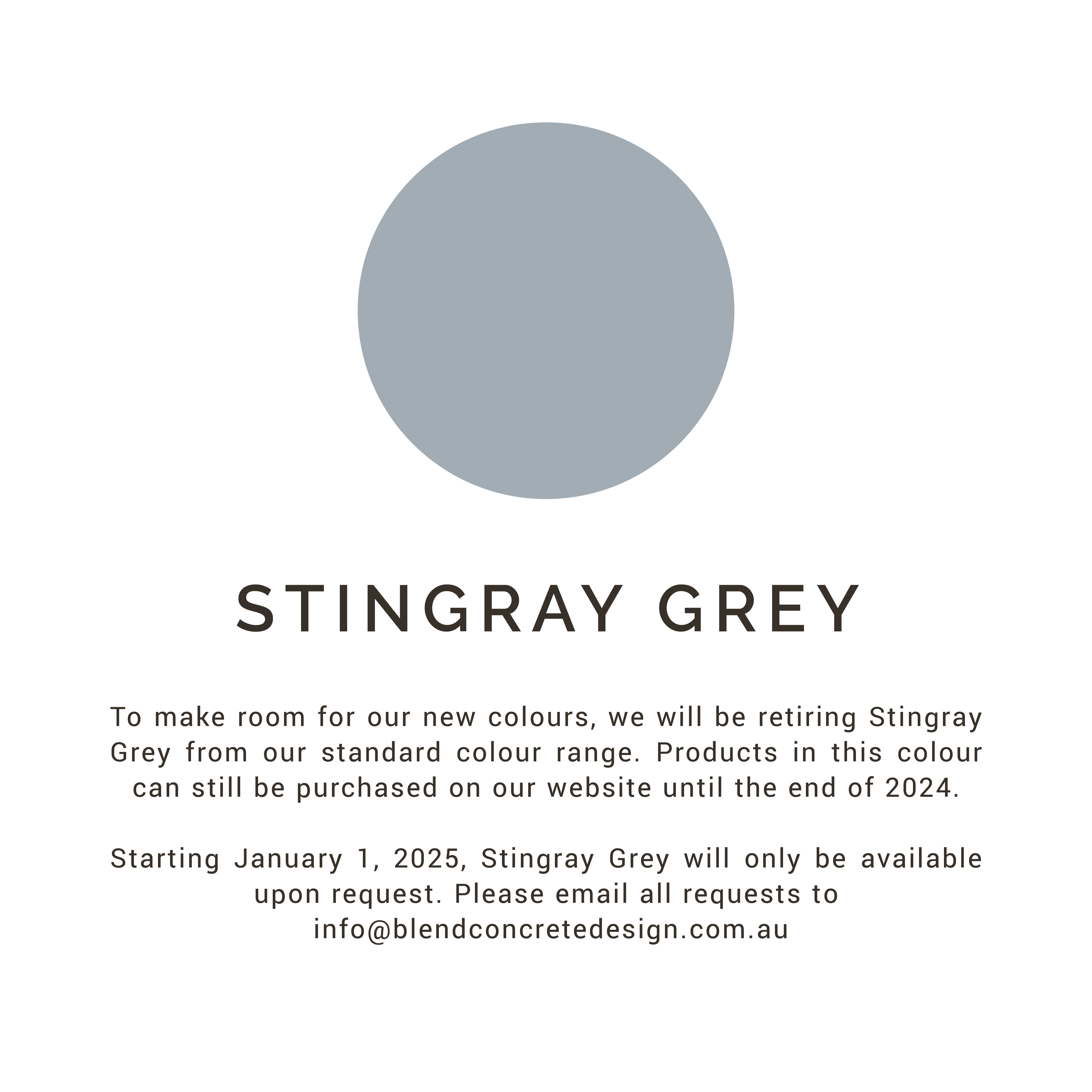 Stingray Grey / No Tap Hole